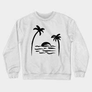 black palm trees design Crewneck Sweatshirt